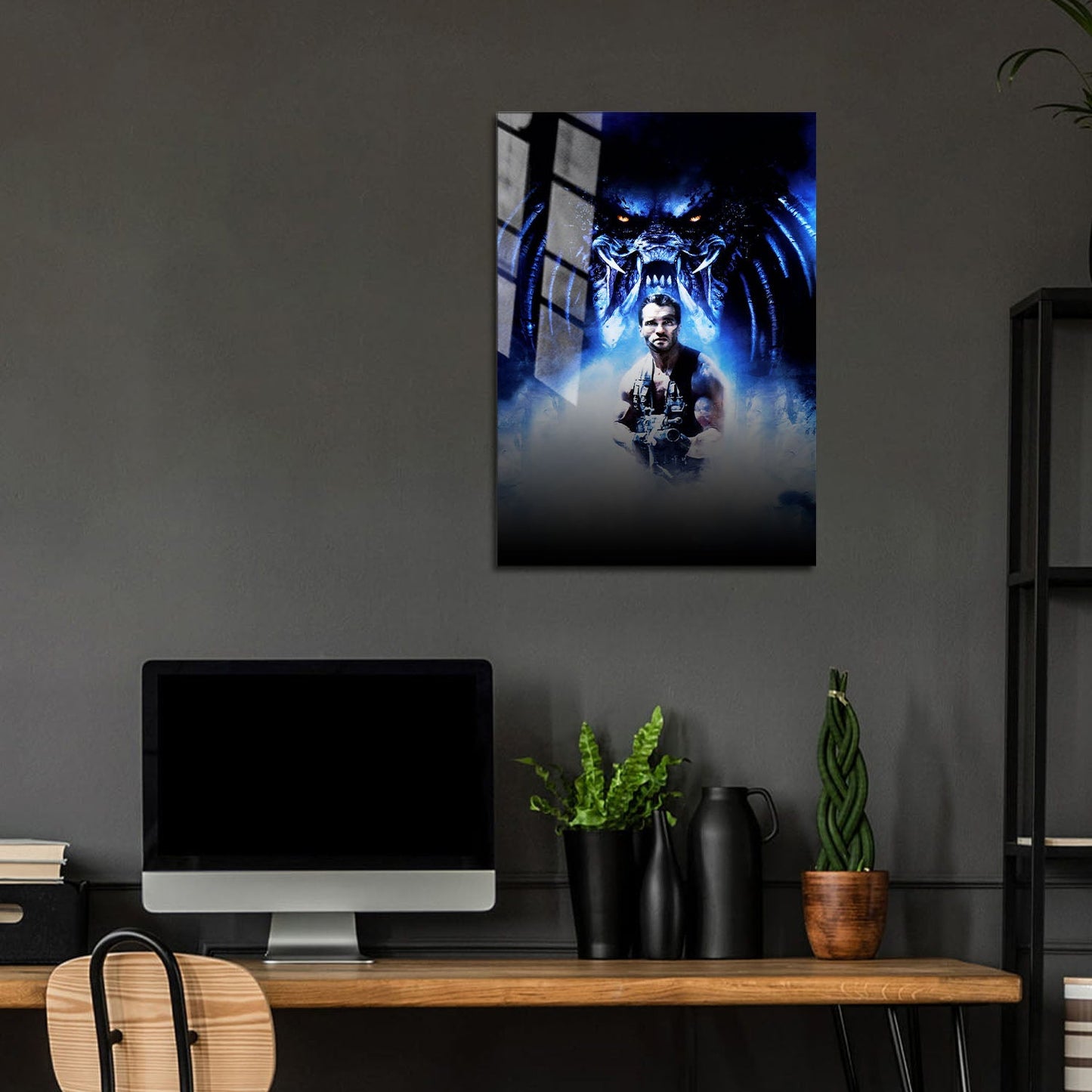 Flex Designs Metal Poster Predator Teaser 24 x 36" Home Goods - Movie 1987 Movie Metal Poster