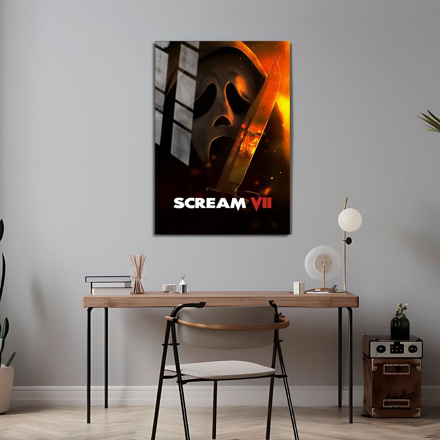 Flex Designs Metal Poster Scream 7 Theatrical 5 x 7" Home Goods - Movie 2026 Movie Metal Poster
