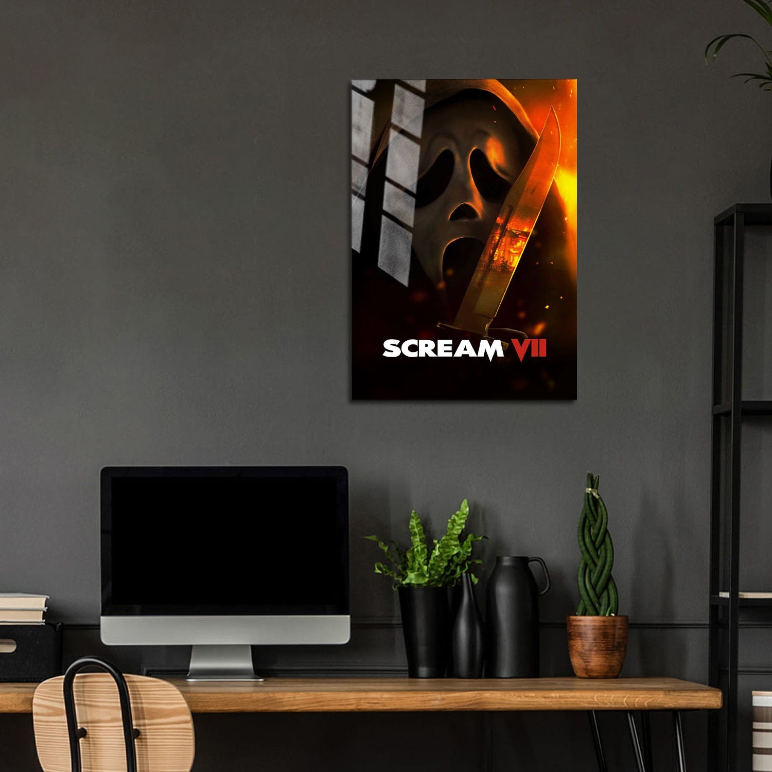 Flex Designs Metal Poster Scream 7 Theatrical 24 x 36" Home Goods - Movie 2026 Movie Metal Poster