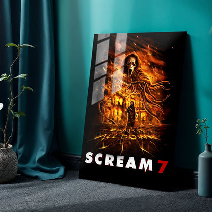 Flex Designs Metal Poster Scream 7 24 x 36" Home Goods - Movie 2026 Movie Metal Poster
