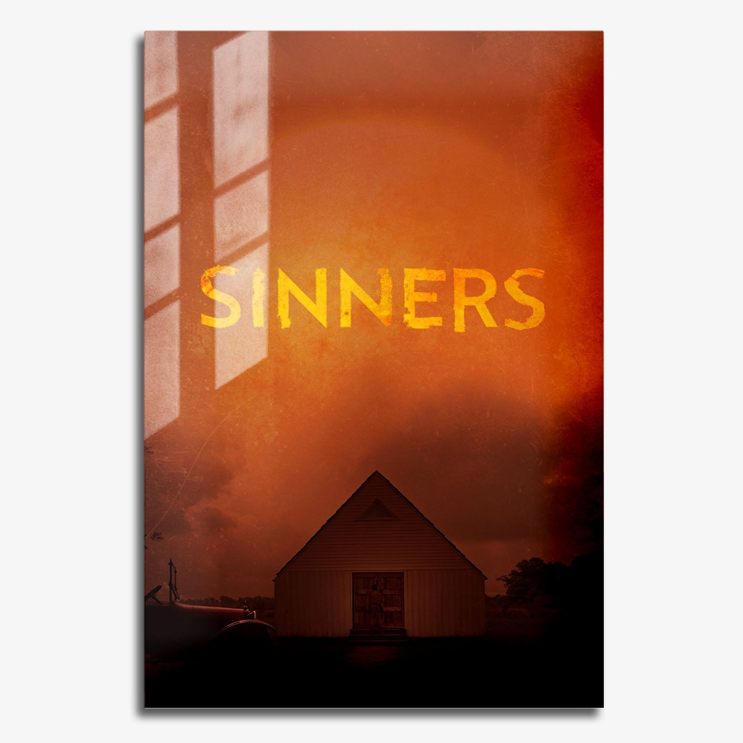 Flex Designs Metal Poster Sinners Minimalist 11 x 17" Home Goods - Movie 2025 Movie Metal Poster
