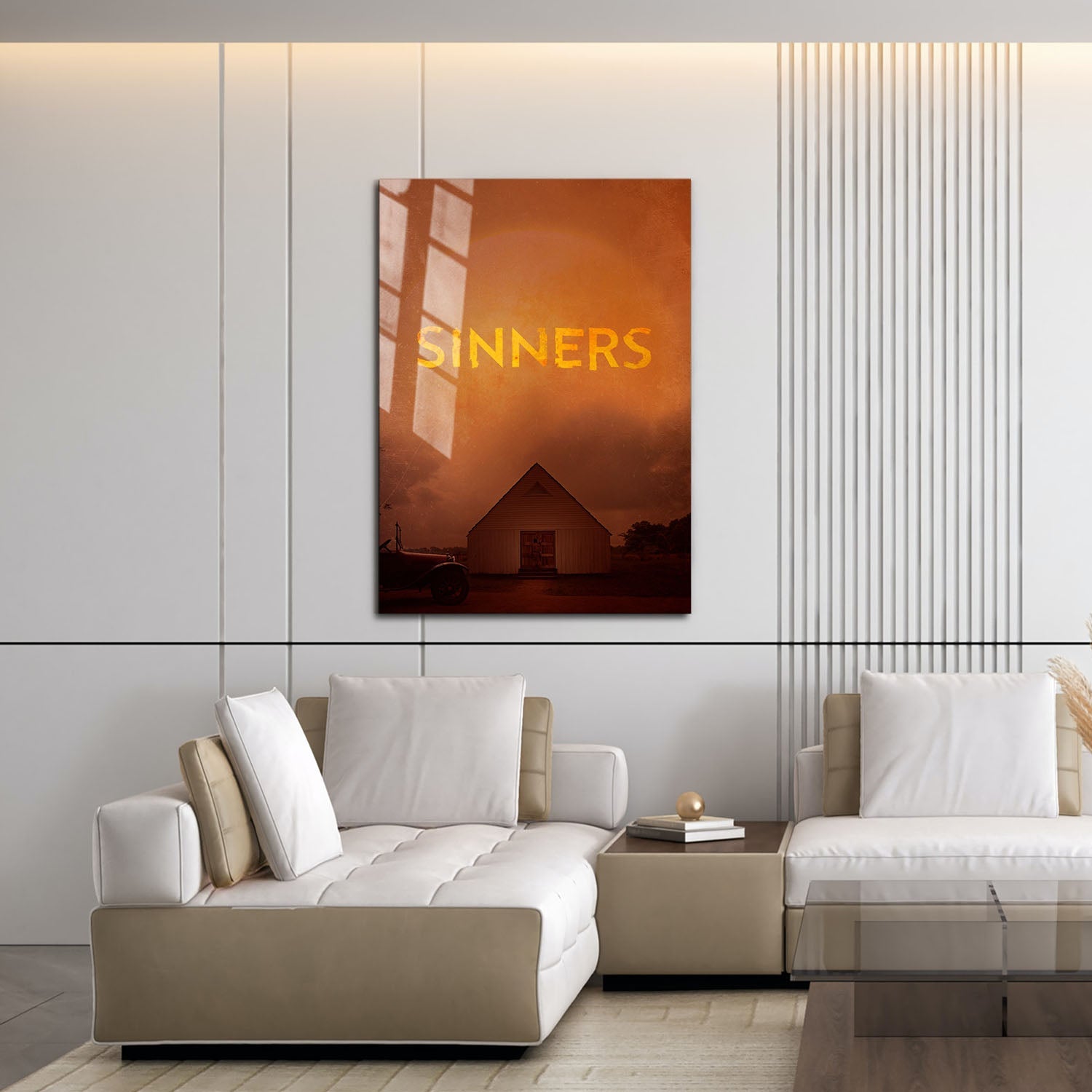 Flex Designs Metal Poster Sinners Minimalist 16 x 24" Home Goods - Movie 2025 Movie Metal Poster