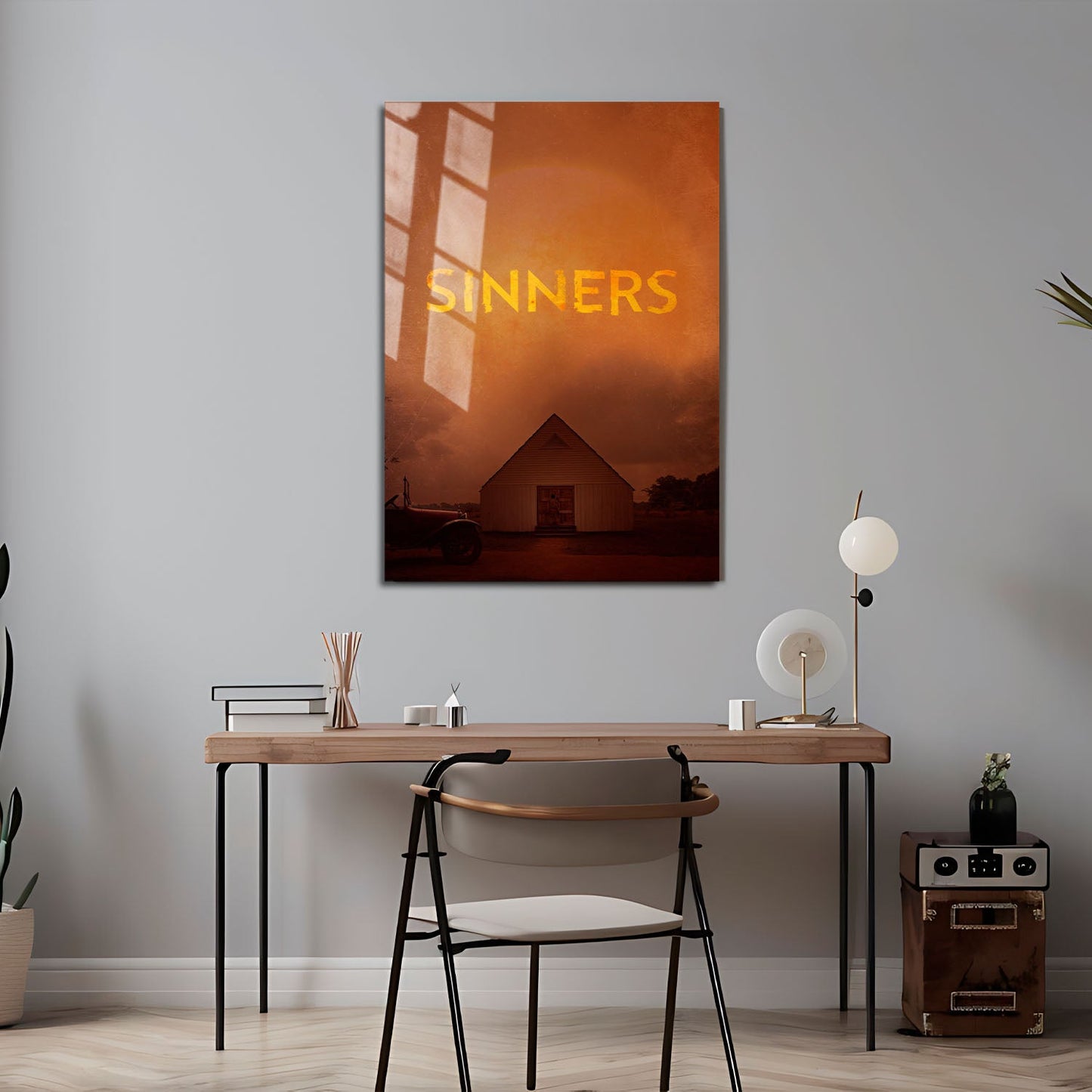 Flex Designs Metal Poster Sinners Minimalist 5 x 7" Home Goods - Movie 2025 Movie Metal Poster