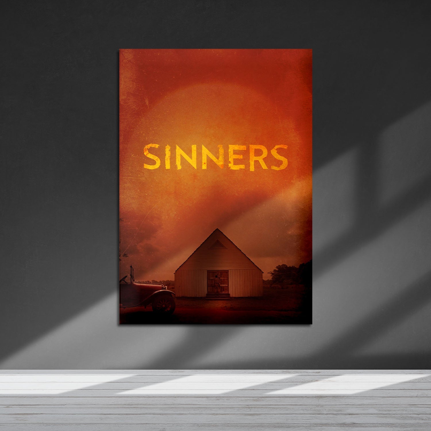 Flex Designs Metal Poster Sinners Minimalist 5 x 7" Home Goods - Movie 2025 Movie Metal Poster