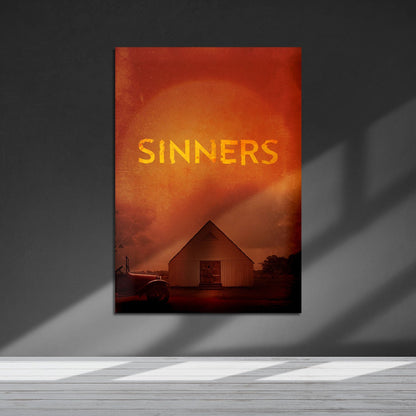 Flex Designs Metal Poster Sinners Minimalist 5 x 7" Home Goods - Movie 2025 Movie Metal Poster