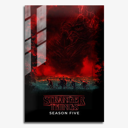 Flex Designs Metal Poster Stranger Things Season 5 11 x 17" Home Goods - TV Show 2016 TV Show Metal Poster
