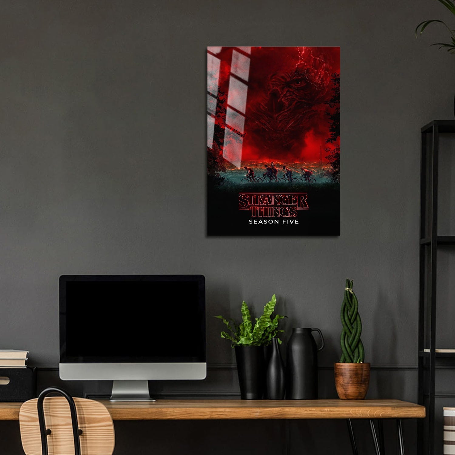 Flex Designs Metal Poster Stranger Things Season 5 24 x 36" Home Goods - TV Show 2016 TV Show Metal Poster