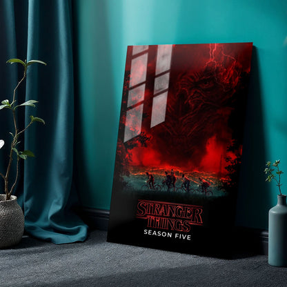 Flex Designs Metal Poster Stranger Things Season 5 24 x 36" Home Goods - TV Show 2016 TV Show Metal Poster