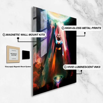 Flex Designs Metal Poster Supergirl Key Art 16 x 24" Home Goods - Movie 2026 Movie Metal Poster