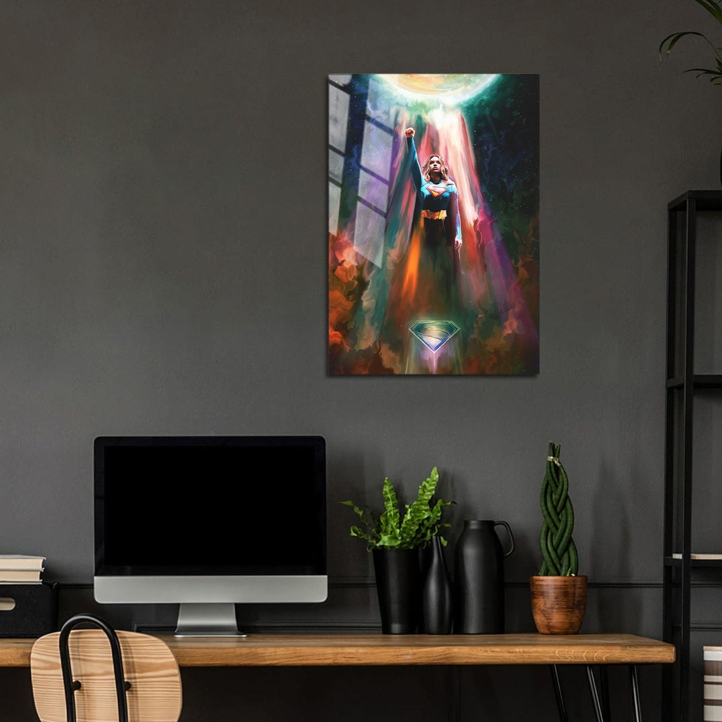 Flex Designs Metal Poster Supergirl Key Art 24 x 36" Home Goods - Movie 2026 Movie Metal Poster