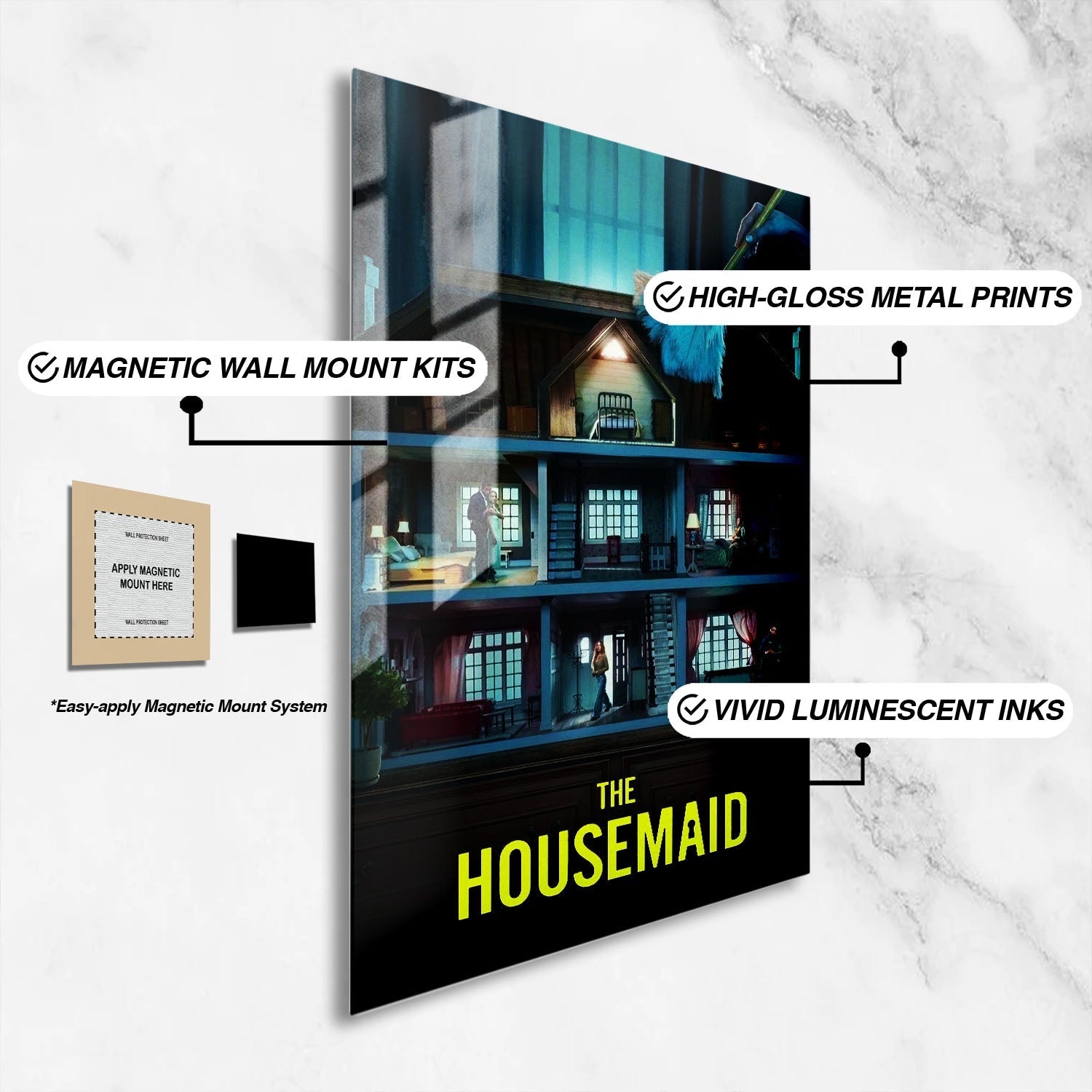 Flex Designs Metal Poster The Housemaid Minimalist 16 x 24" Home Goods - Movie 2025 Movie Metal Poster