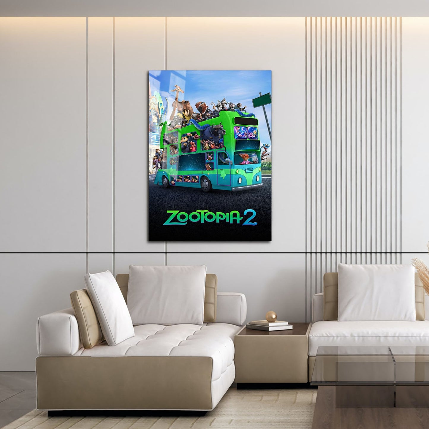 Flex Designs Metal Poster Zootopia 2 Bus 16 x 24" Home Goods - Movie 2025 Movie Metal Poster