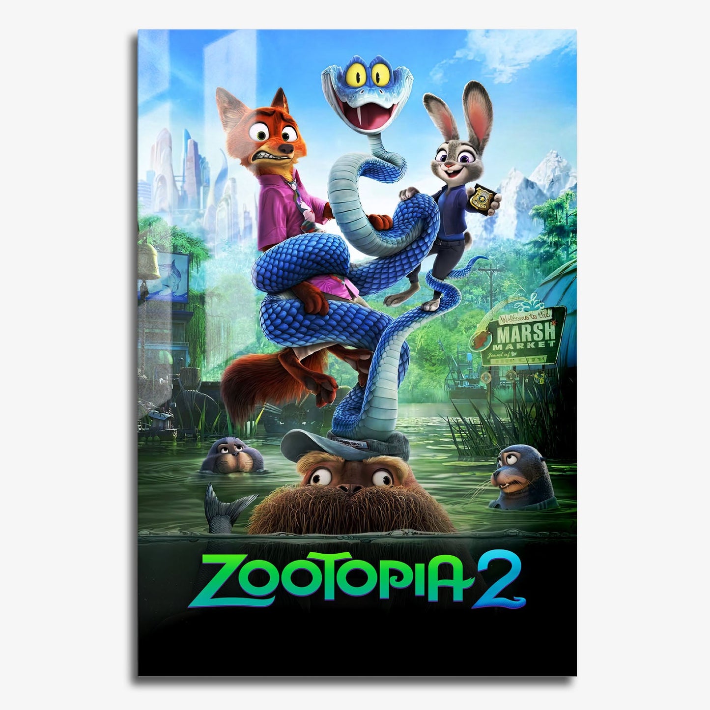 Flex Designs Metal Poster Zootopia 2 Swamp 11 x 17" Home Goods - Movie 2025 Movie Metal Poster