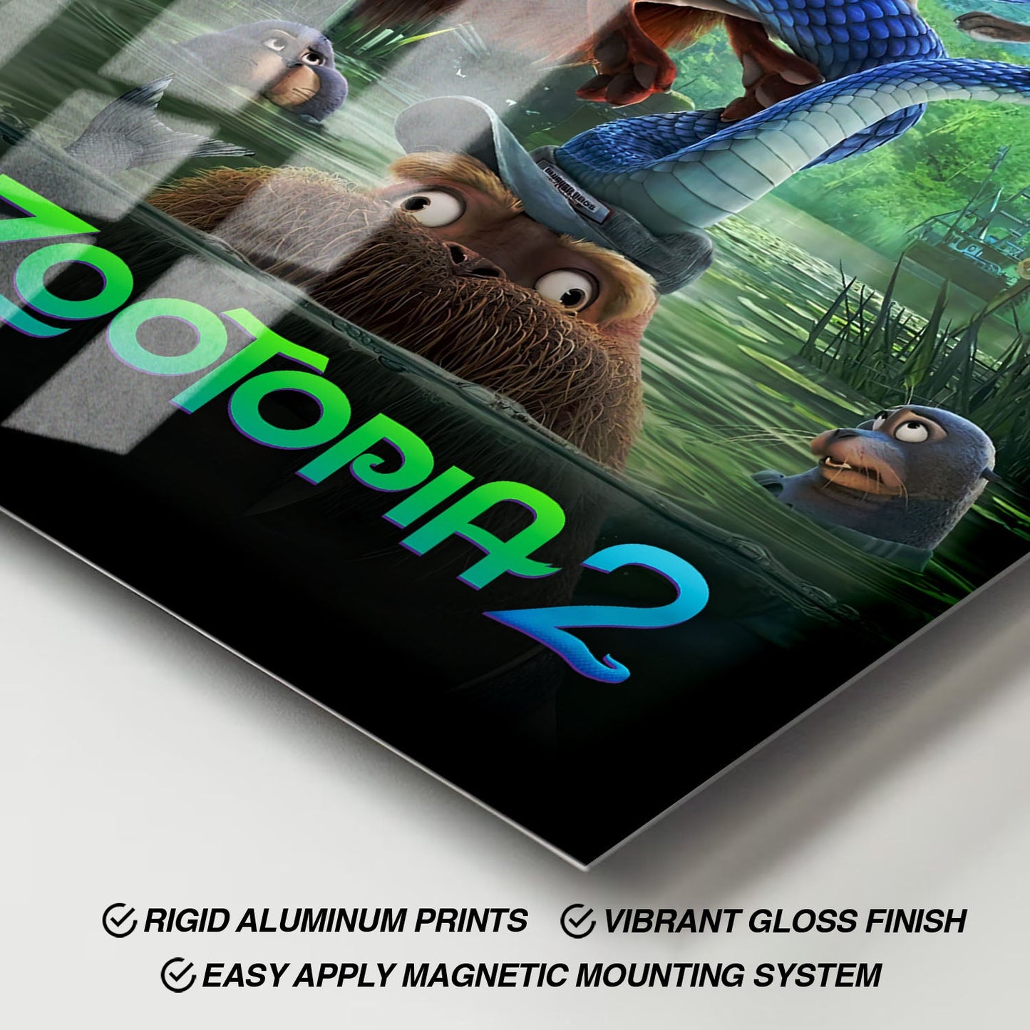 Flex Designs Metal Poster Zootopia 2 Swamp 11 x 17" Home Goods - Movie 2025 Movie Metal Poster