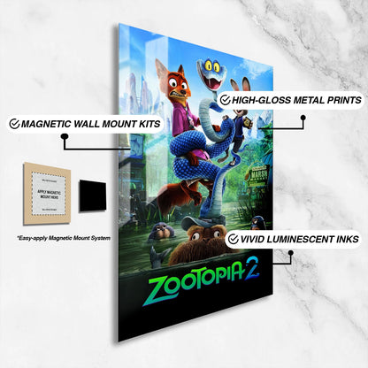 Flex Designs Metal Poster Zootopia 2 Swamp 16 x 24" Home Goods - Movie 2025 Movie Metal Poster