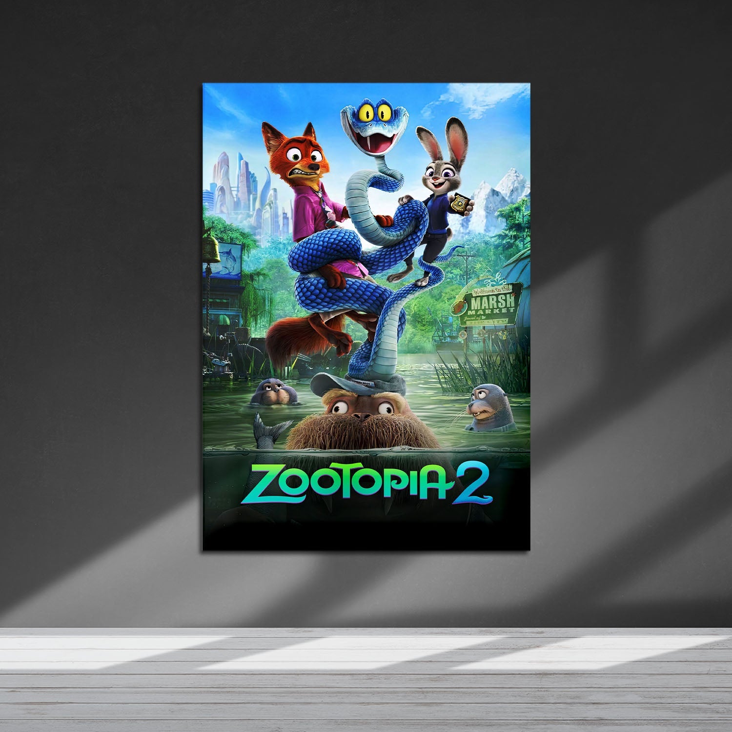 Flex Designs Metal Poster Zootopia 2 Swamp 5 x 7" Home Goods - Movie 2025 Movie Metal Poster