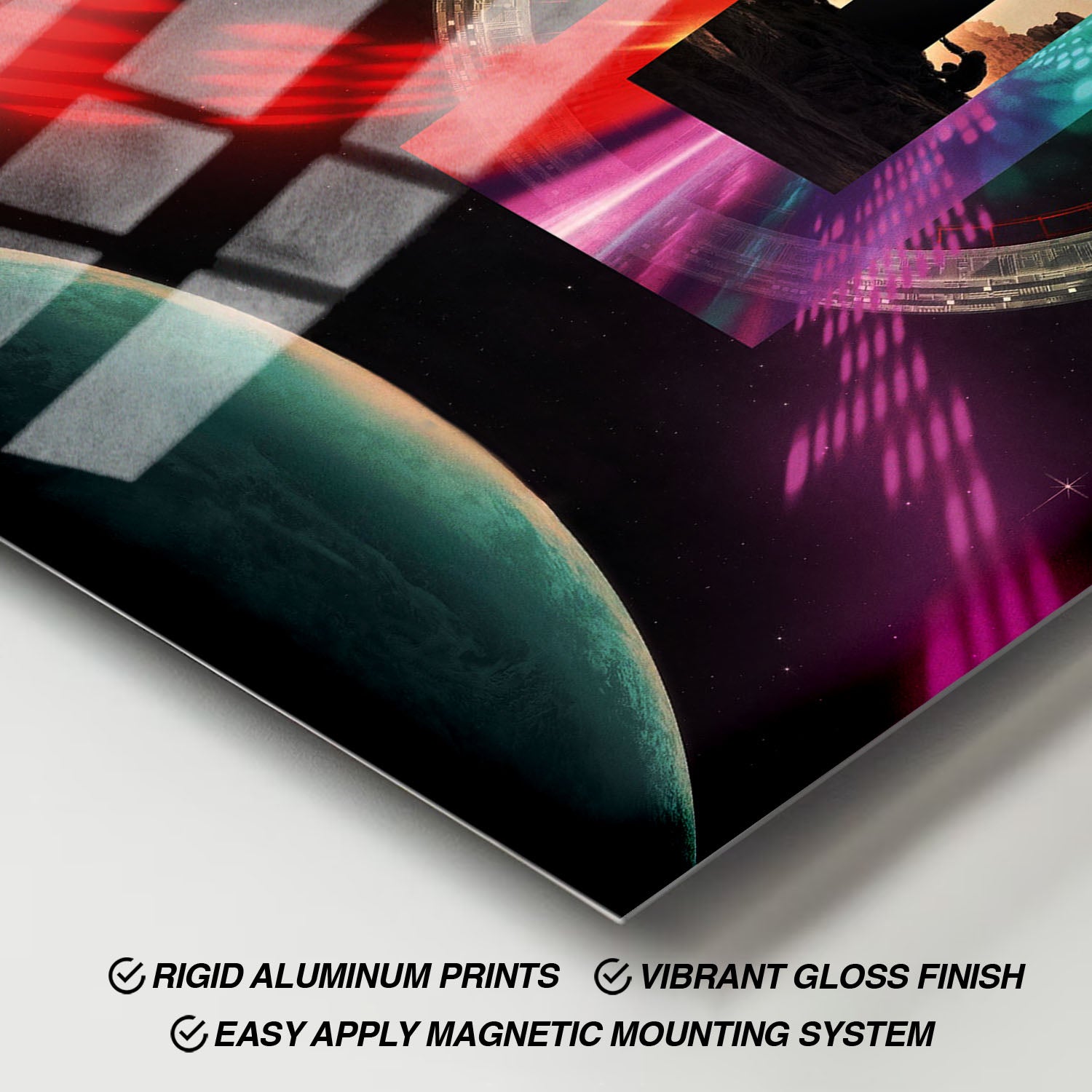 Flex Designs Metal Poster 2001 A Space Odyssey Illustration 11 x 17" Home Goods - Movie 1968 Movie Metal Poster