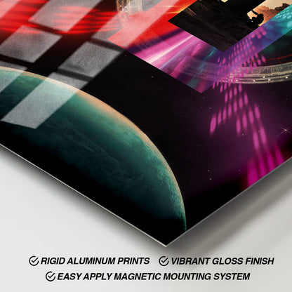 Flex Designs Metal Poster 2001 A Space Odyssey Illustration 11 x 17" Home Goods - Movie 1968 Movie Metal Poster