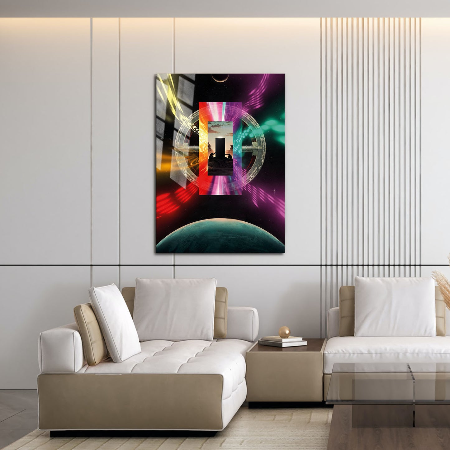 Flex Designs Metal Poster 2001 A Space Odyssey Illustration 16 x 24" Home Goods - Movie 1968 Movie Metal Poster