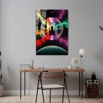 Flex Designs Metal Poster 2001 A Space Odyssey Illustration 5 x 7" Home Goods - Movie 1968 Movie Metal Poster