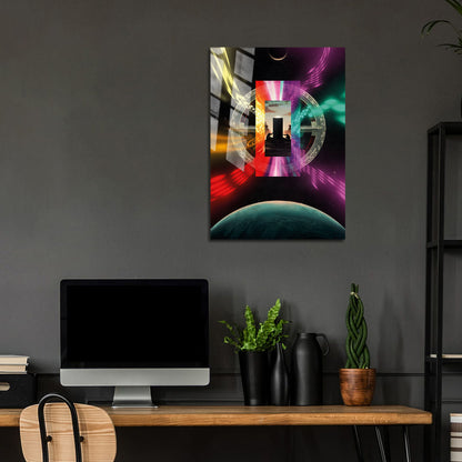 Flex Designs Metal Poster 2001 A Space Odyssey Illustration 24 x 36" Home Goods - Movie 1968 Movie Metal Poster
