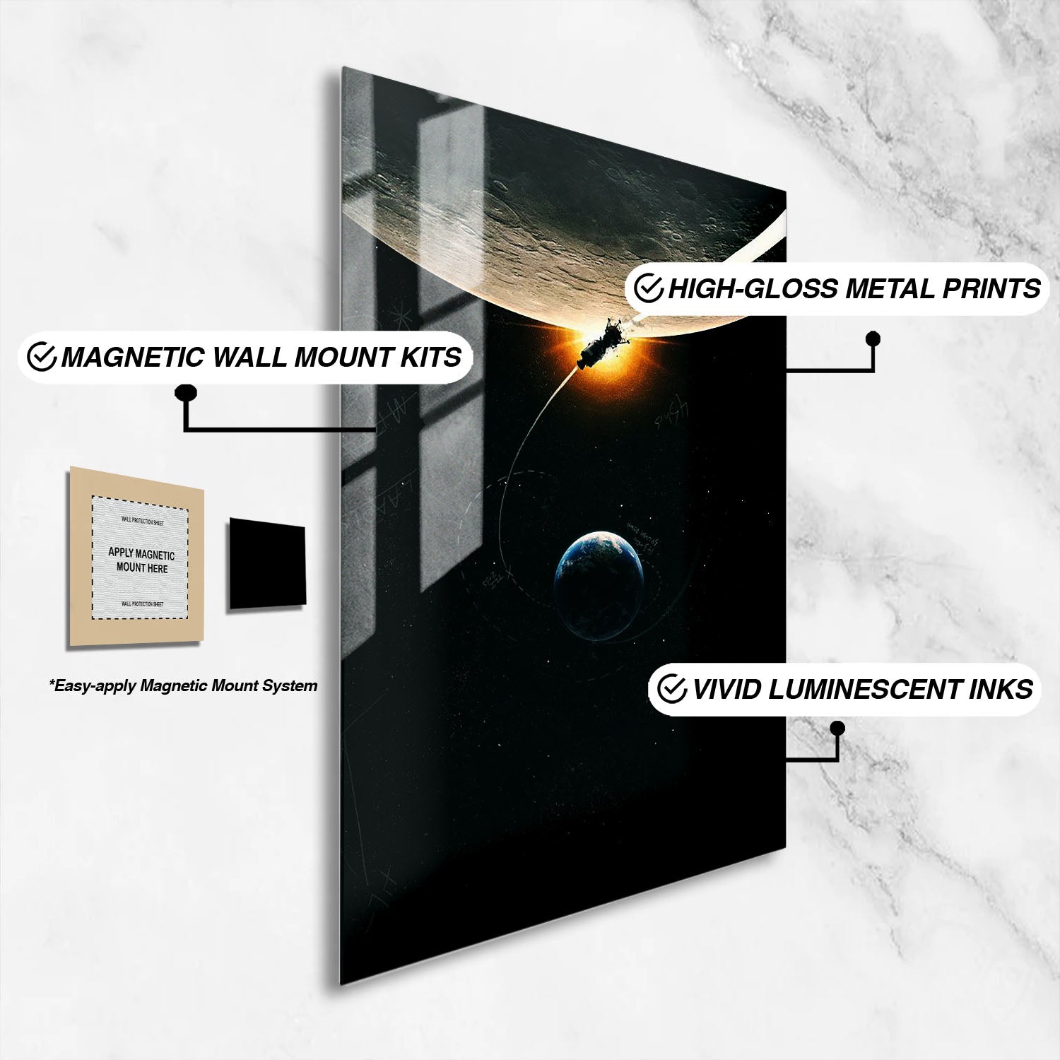 Flex Designs Metal Poster Apollo 13 16 x 24" Home Goods - Movie 1995 Movie Metal Poster