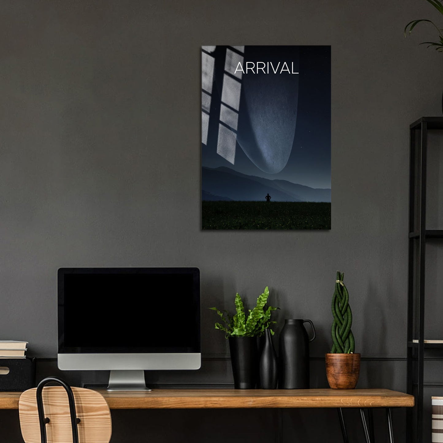 Flex Designs Metal Poster Arrival Simple 24 x 36" Home Goods - Movie 2016 Movie Metal Poster