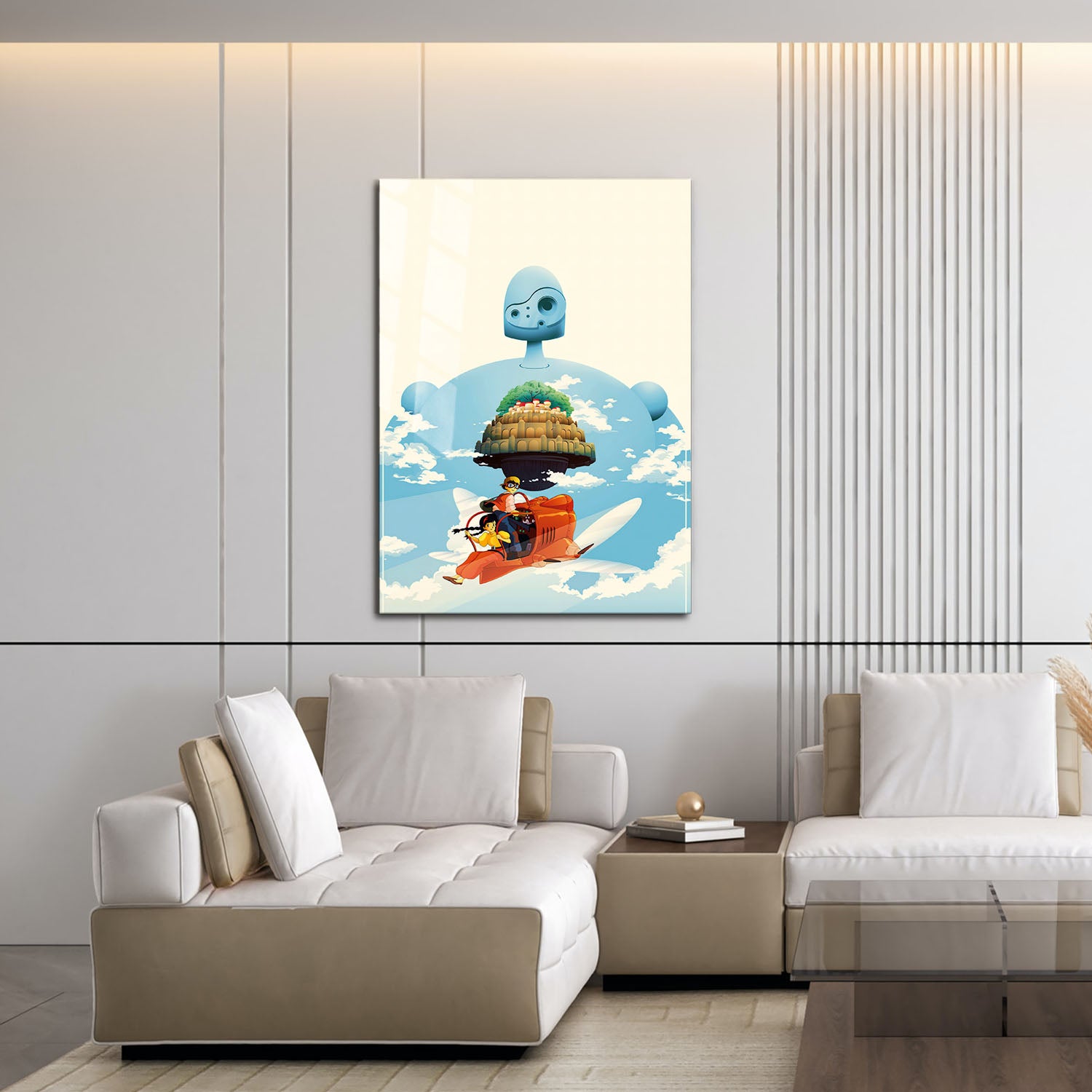 Flex Designs Metal Poster Castle in the Sky Sketch 16 x 24" Home Goods - Movie 1986 Movie Metal Poster