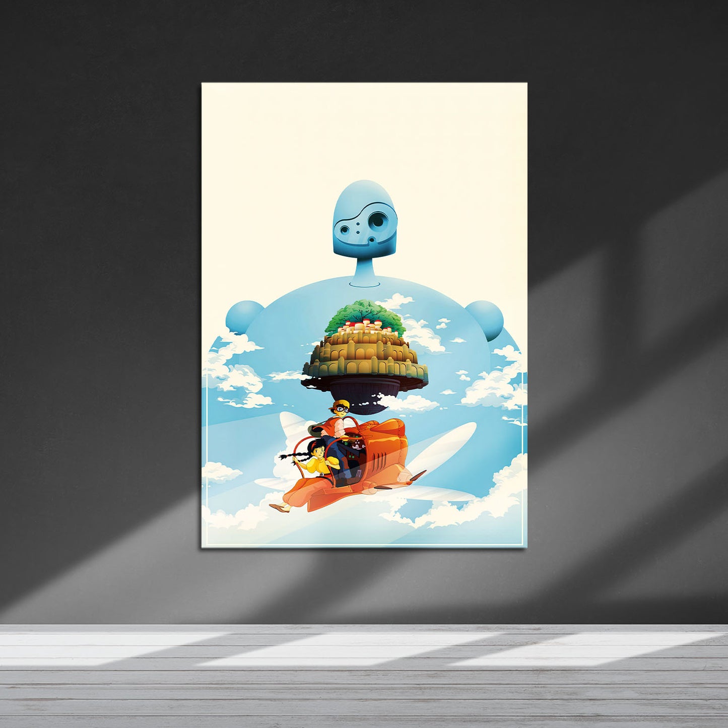Flex Designs Metal Poster Castle in the Sky Sketch 5 x 7" Home Goods - Movie 1986 Movie Metal Poster