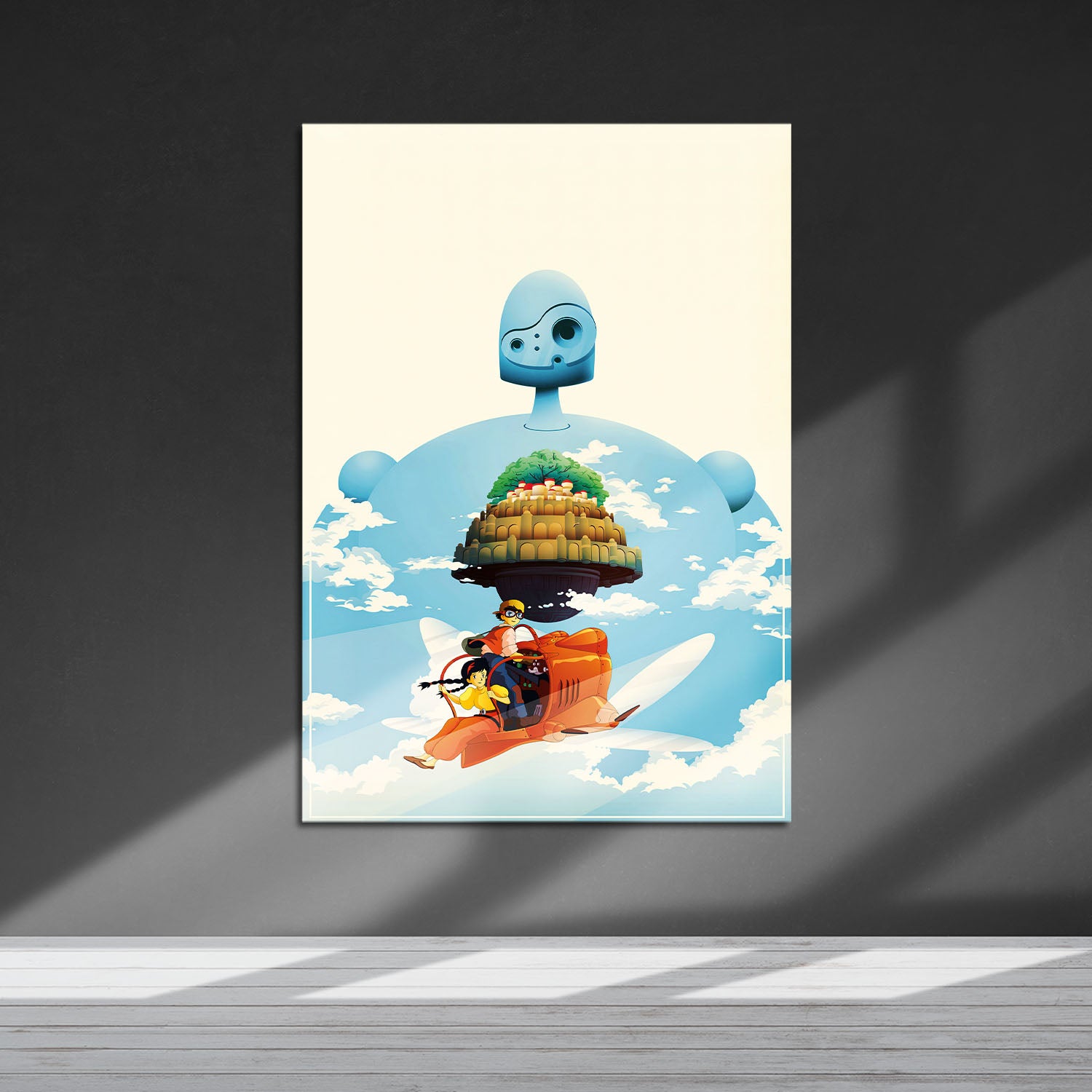 Flex Designs Metal Poster Castle in the Sky Sketch 5 x 7" Home Goods - Movie 1986 Movie Metal Poster