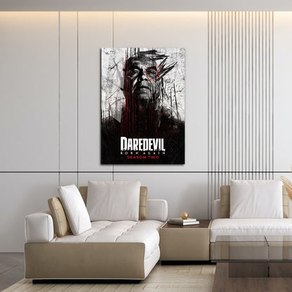 Flex Designs Metal Poster Daredevil Born Again Season 2 16 x 24" Home Goods - TV Show 2025 TV Show Metal Poster