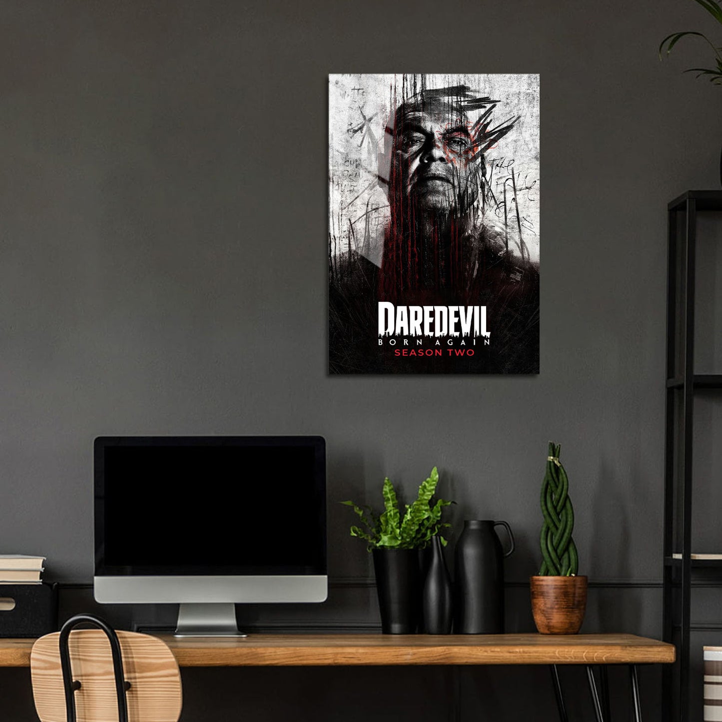 Flex Designs Metal Poster Daredevil Born Again Season 2 24 x 36" Home Goods - TV Show 2025 TV Show Metal Poster