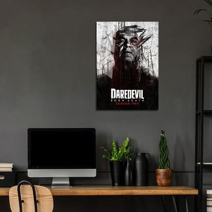 Flex Designs Metal Poster Daredevil Born Again Season 2 24 x 36" Home Goods - TV Show 2025 TV Show Metal Poster