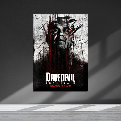 Flex Designs Metal Poster Daredevil Born Again Season 2 5 x 7" Home Goods - TV Show 2025 TV Show Metal Poster