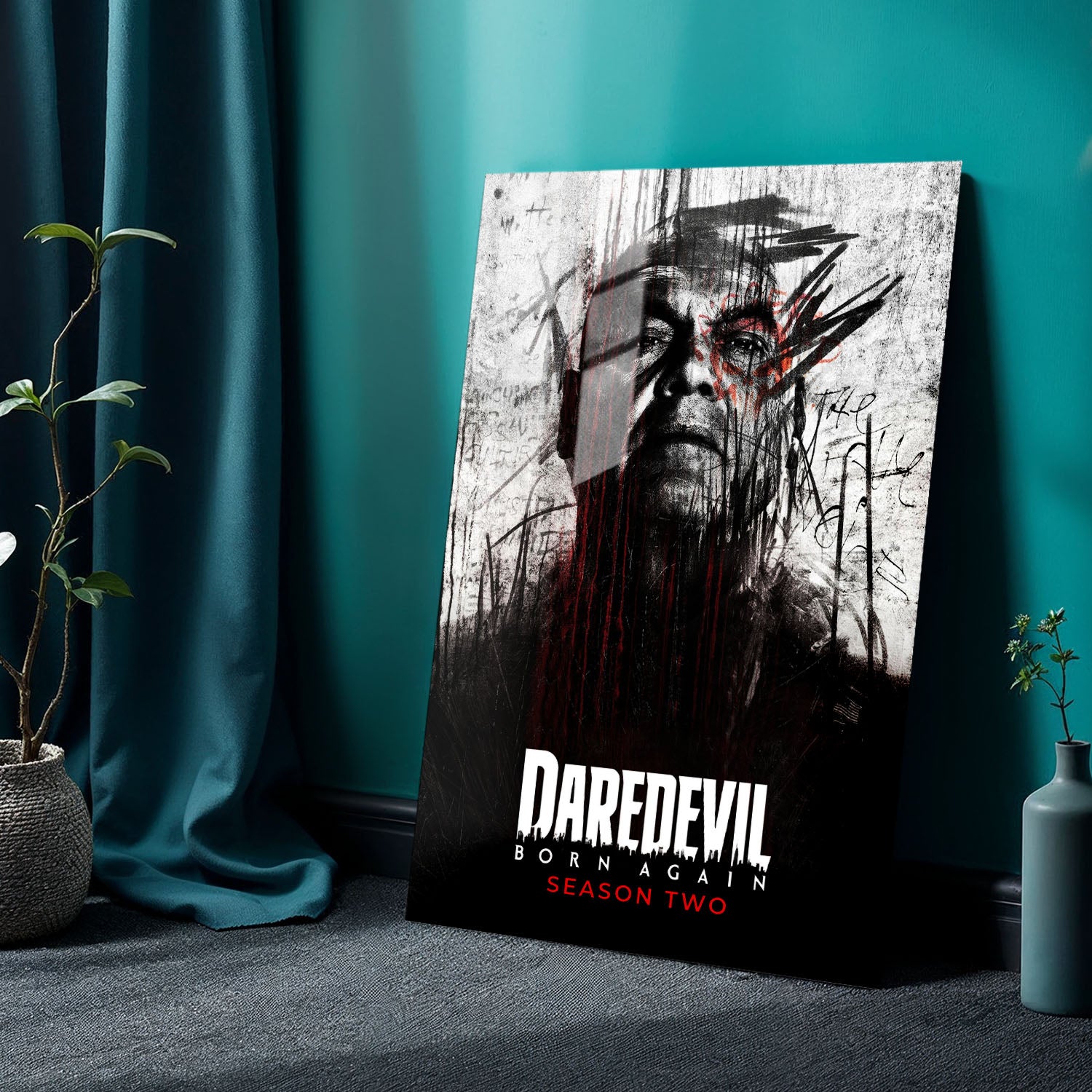 Flex Designs Metal Poster Daredevil Born Again Season 2 24 x 36" Home Goods - TV Show 2025 TV Show Metal Poster