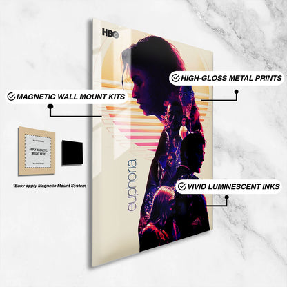 Flex Designs Metal Poster Euphoria Cartoon 16 x 24" Home Goods - TV Show 2019 TV Show Metal Poster