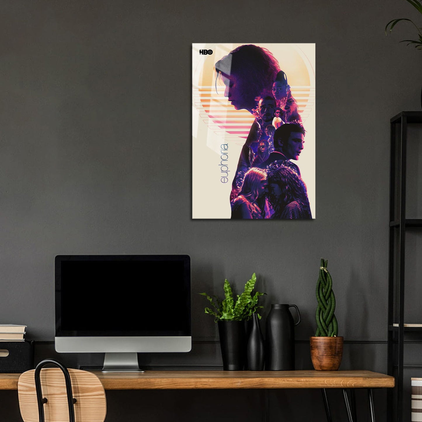 Flex Designs Metal Poster Euphoria Cartoon 24 x 36" Home Goods - TV Show 2019 TV Show Metal Poster