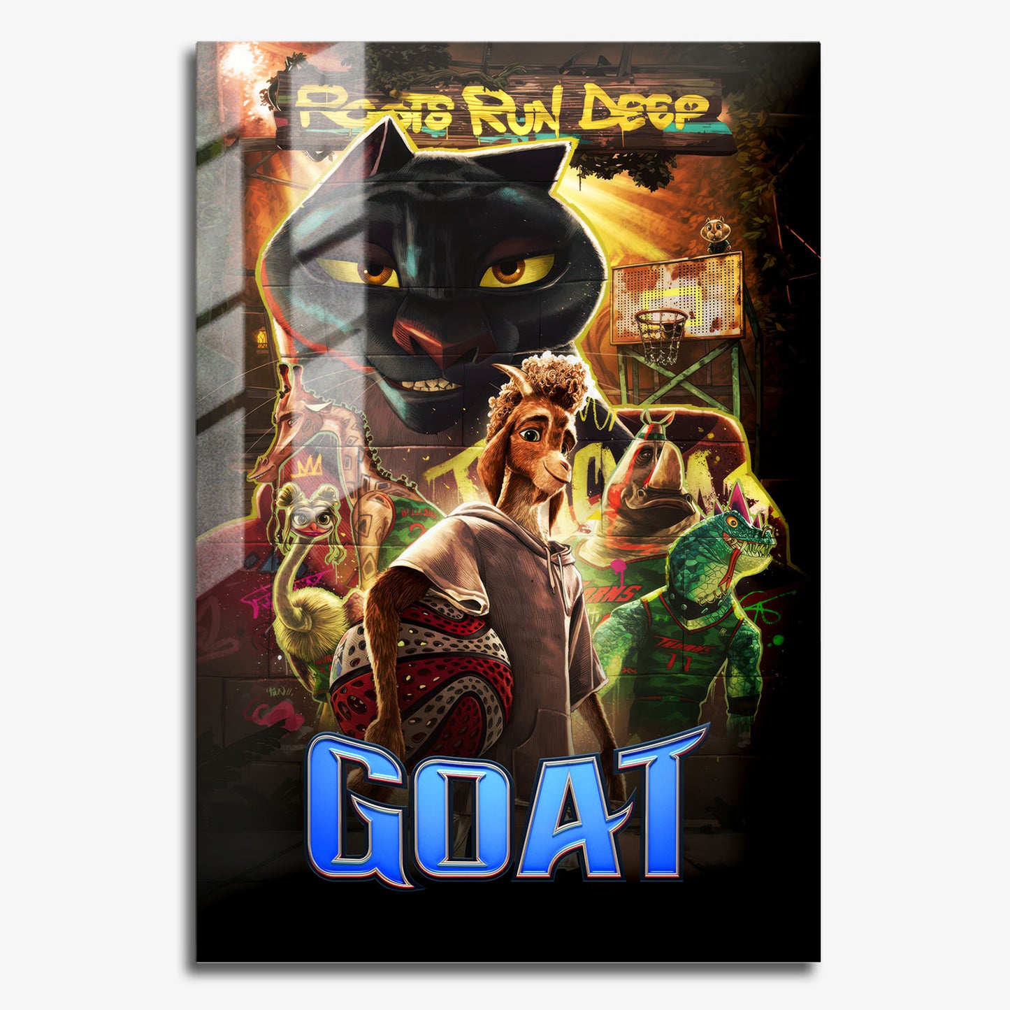 Flex Designs Metal Poster GOAT Cover 11 x 17" Home Goods - Movie 2026 Movie Metal Poster