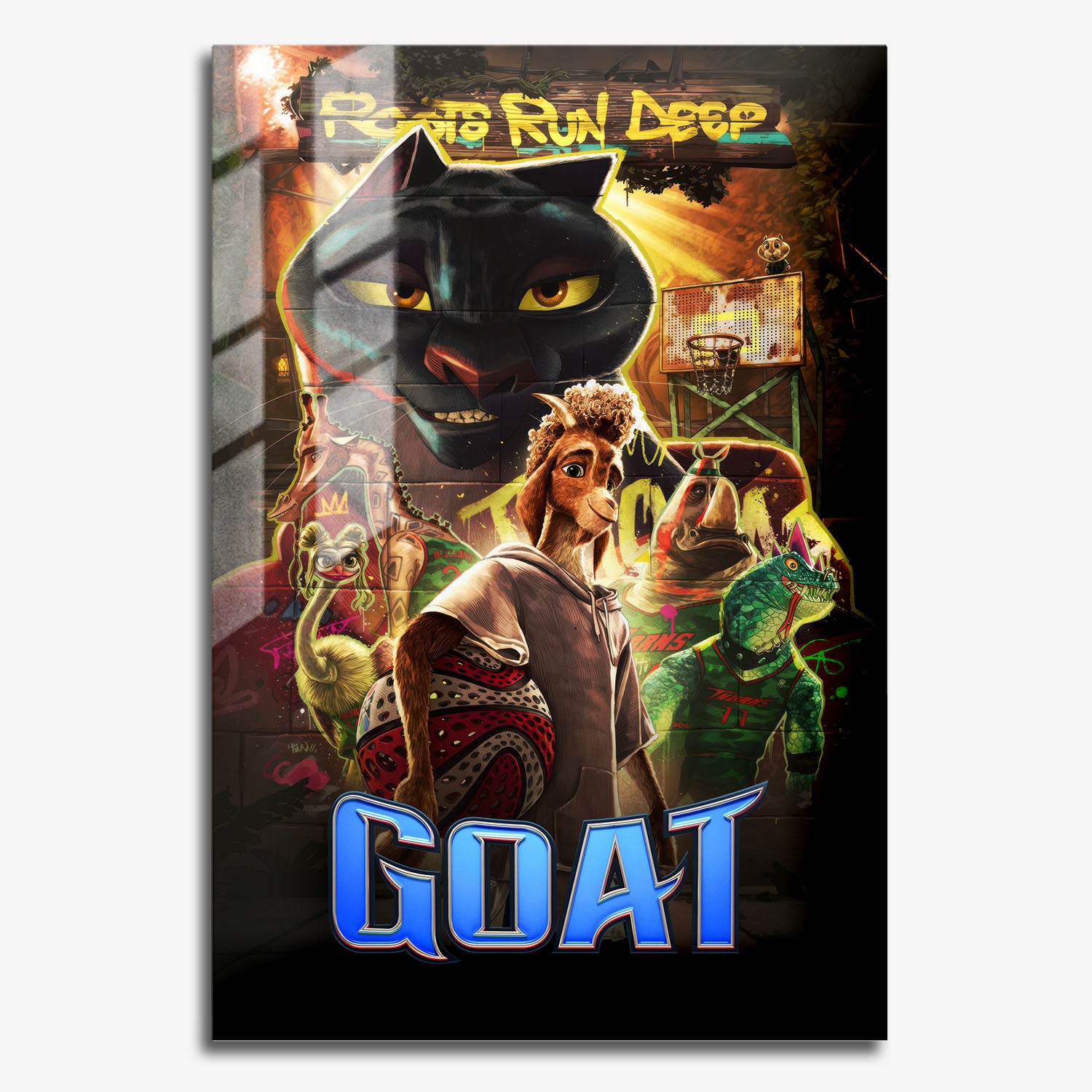 Flex Designs Metal Poster GOAT Cover 11 x 17" Home Goods - Movie 2026 Movie Metal Poster