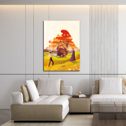 Flex Designs Metal Poster Howls Moving Castle Sketch 16 x 24" Home Goods - Movie 2004 Movie Metal Poster