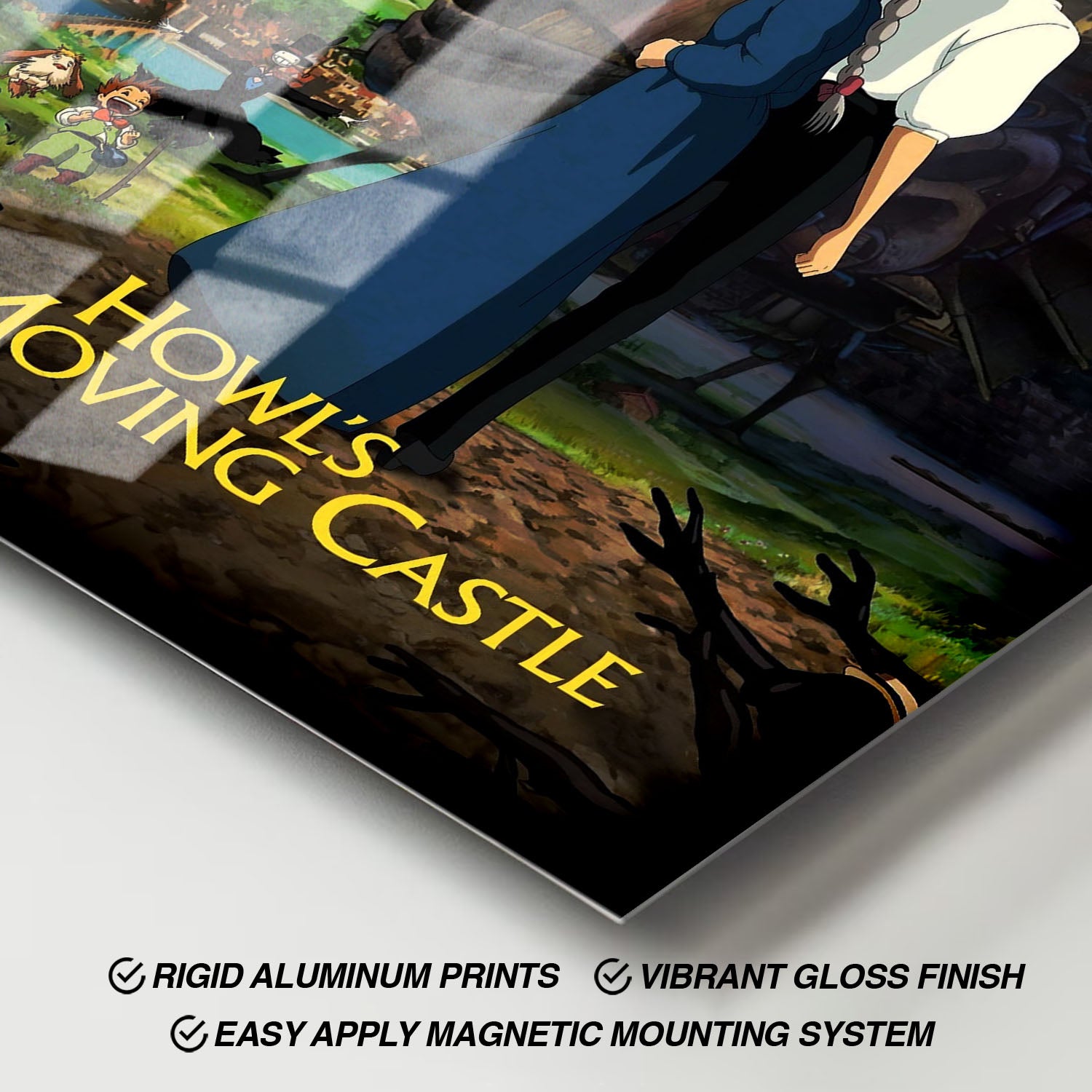 Flex Designs Metal Poster Howls Moving Castle Theatrical 11 x 17" Home Goods - Movie 2004 Movie Metal Poster