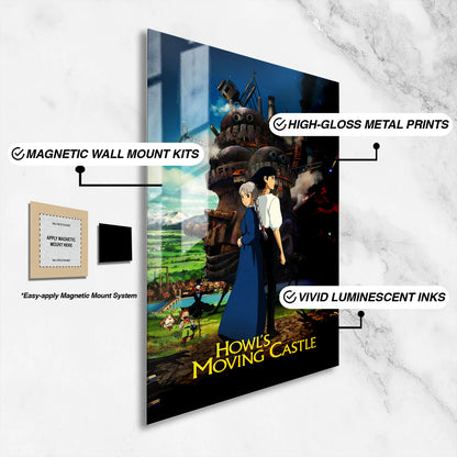 Flex Designs Metal Poster Howls Moving Castle Theatrical 16 x 24" Home Goods - Movie 2004 Movie Metal Poster