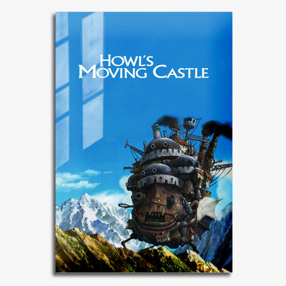Flex Designs Metal Poster Howls Moving Castle 11 x 17" Home Goods - Movie 2004 Movie Metal Poster