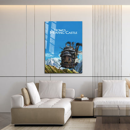 Flex Designs Metal Poster Howls Moving Castle 16 x 24" Home Goods - Movie 2004 Movie Metal Poster