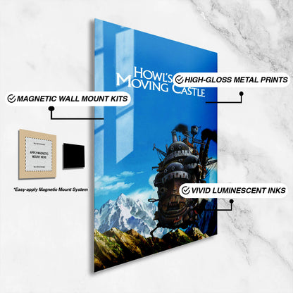 Flex Designs Metal Poster Howls Moving Castle 16 x 24" Home Goods - Movie 2004 Movie Metal Poster