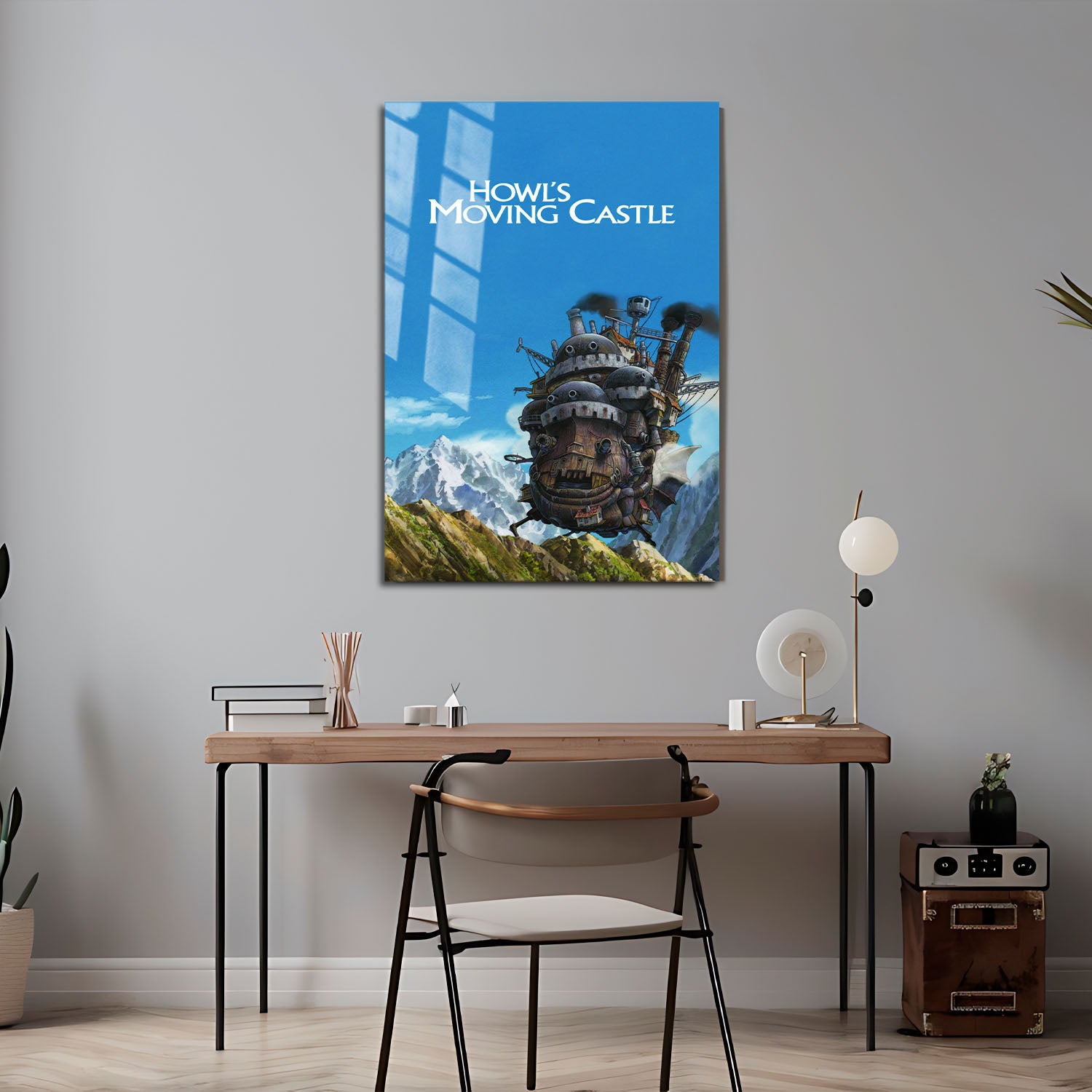 Flex Designs Metal Poster Howls Moving Castle 5 x 7" Home Goods - Movie 2004 Movie Metal Poster