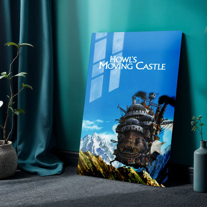 Flex Designs Metal Poster Howls Moving Castle 24 x 36" Home Goods - Movie 2004 Movie Metal Poster