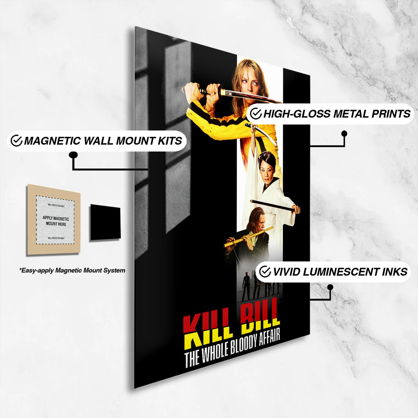 Flex Designs Metal Poster Kill Bill The Whole Bloody Affair Cinematic 16 x 24" Home Goods - Movie 2011 Movie Metal Poster