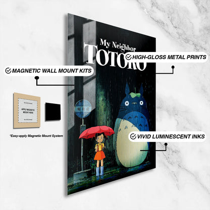 Flex Designs Metal Poster My Neighbor Totoro Cinematic 16 x 24" Home Goods - Movie 1988 Movie Metal Poster