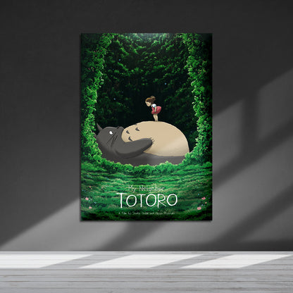 Flex Designs Metal Poster My Neighbor Totoro Theatrical 5 x 7" Home Goods - Movie 1988 Movie Metal Poster